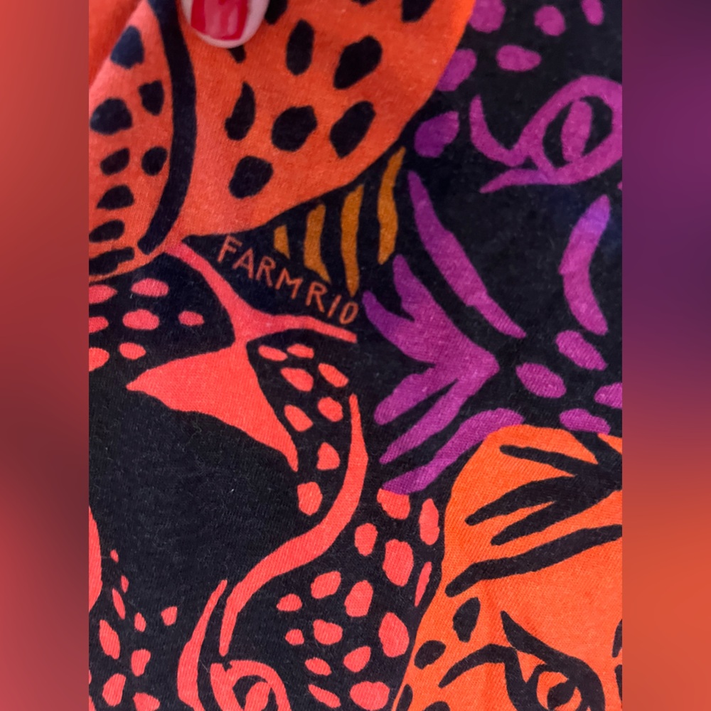 Farm Rio tiger face print tee size-Small - Picture 2 of 3
